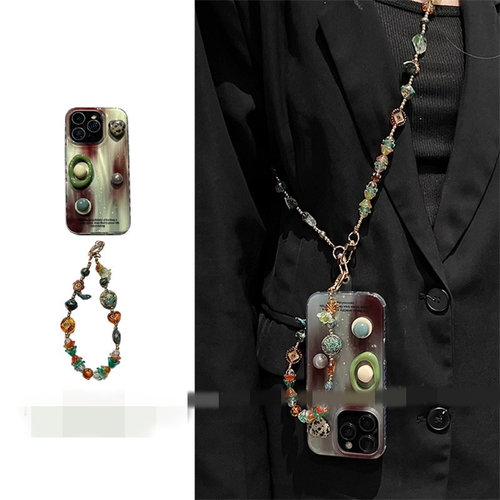 适用vivox200x100y300手机壳T1t2渐变绿棕s20s19s18s17s16手提链x90x80x70x60斜挎s15s12网红超火x50x30x21壳