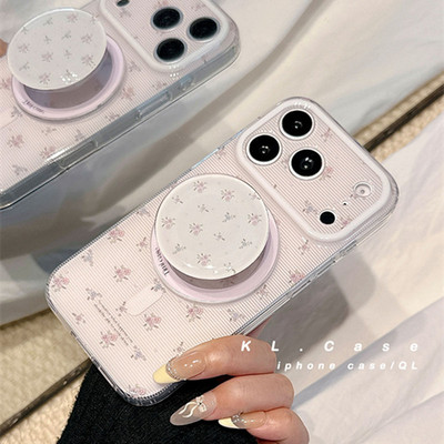 适用红米k90k80k70k60k50k40s手机壳note15/14/13/12/11T条纹碎花k30k20圆形磁吸支架10/9/8/7新turbo5/4时尚