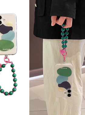 适用oppoA58a57手机壳A1a2A3A5莫兰迪颜料色块a93a95a96a97带链条A32a35A36新A72a92s网红超火r15r17高级R11r