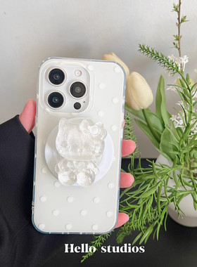 适用oppoA58a57手机壳A1a2A3A5波点a93a95a96a97水晶KT磁吸支架A32a35A36新A72a92s网红超火r15r17高级R11r9t