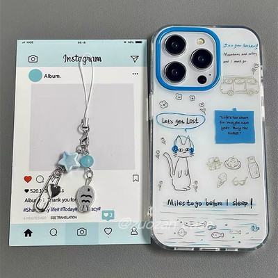 适用vivoy78y35y36y37手机壳y52s插画线条耳机猫咪y53s高级y55t时尚y73s网红y76s超火y85y93y70s女z6z5u3x新n