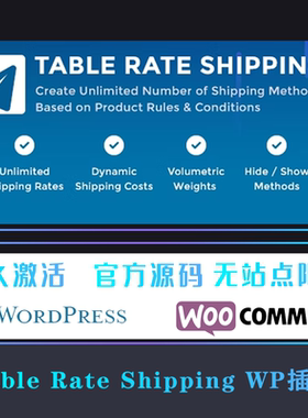 Table Rate Shipping 中文版 运输配送费率表插件 WP插件