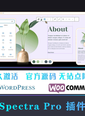 Spectra Pro 中文版WordPress古腾堡Gutenberg区块自定义编辑插件