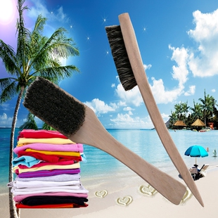 高档去渍刷敲打洗衣刷子猪毛刷干洗店专用前处理刷大号去渍打板刷