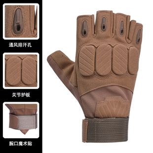 跨境手套战术半指男款骑行半截手套运动户外登山格斗防磨搏击
