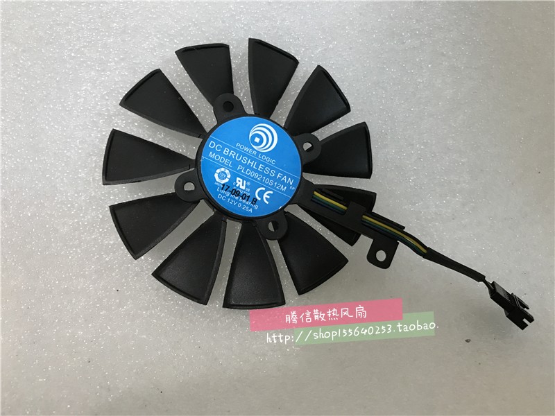 ASUS/华硕RX580-O8G-GAMING显卡风扇 PLD09210S12HH/PLD0920S12M