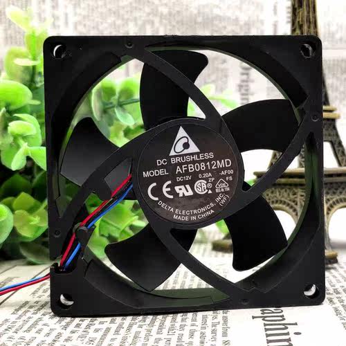 AFB0812MD 台达 8020 DC 12V 0.20A 电脑 CPU 四线 8CM散热风扇