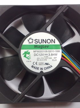 SUNON MF80201VX-Q010-S99 12V 3.84W 8020 8cm PWM 服务器风扇