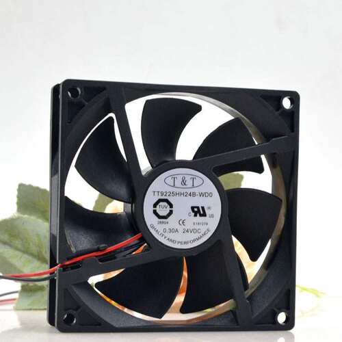 全新TT TT9225HH24B-WD0 9025 24V 0.30A 2线 变频器散热风扇 9CM