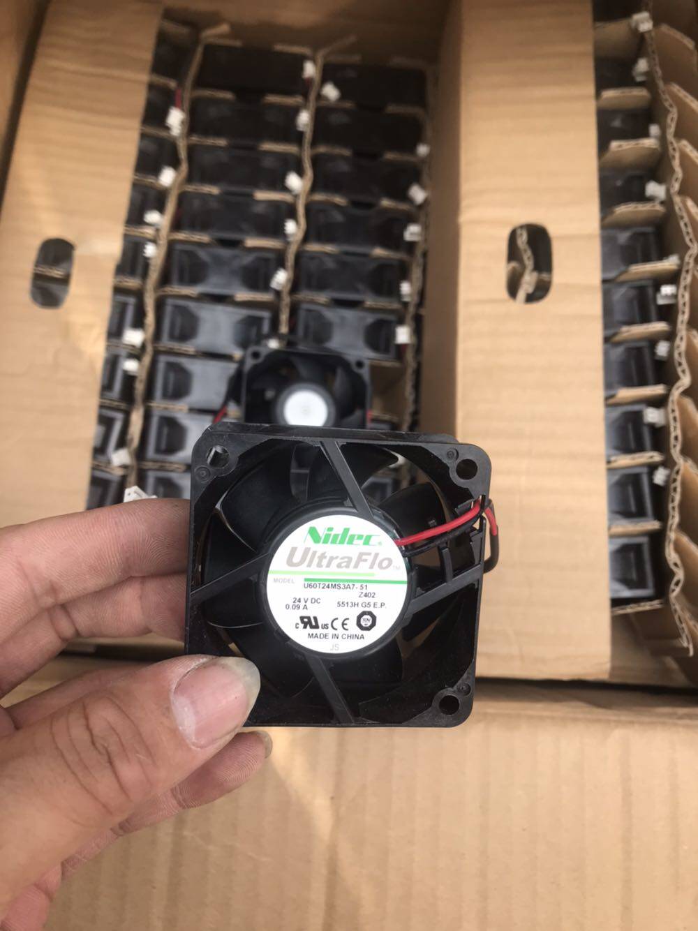 NIDEC U60T24MS3A7-51/53J564 24V散热0.09A风扇6025 U60T12MS3A7