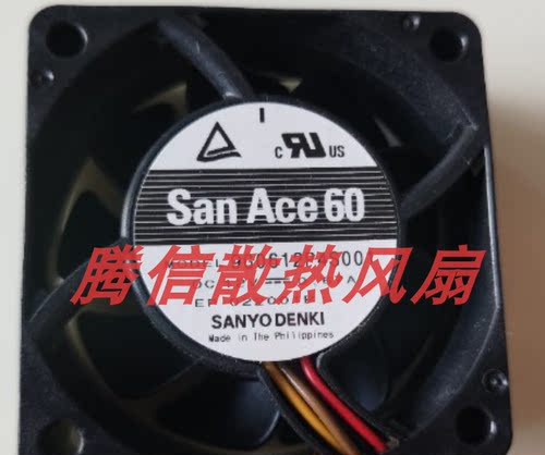 9G0612P4S001 12V 0.67A 日本三洋SANYO 6CM大风量散热风扇6025