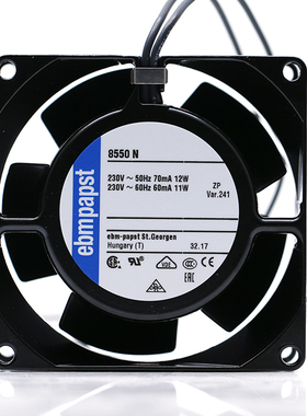 原装ebmpapst 8550N 8038 230V 12/11W 8厘米金属轴流散热风扇