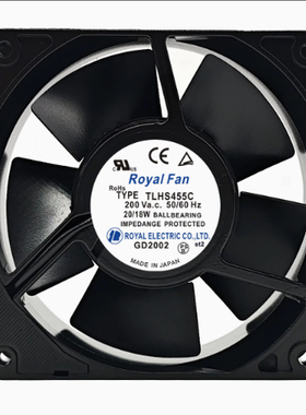 日本ROYALFAN TYPE TLHS455C 200V 20/18W 全金属 耐高温散热风扇
