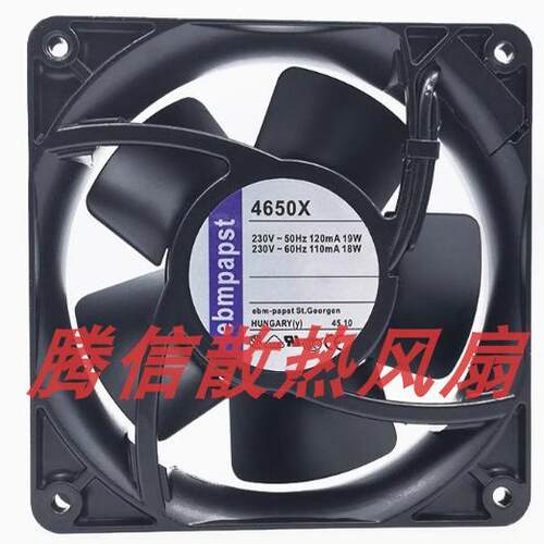 4650X原装德国风机4656N 4寸12038 AC220V耐高温全金属散热风扇
