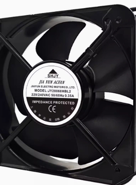 原装SHJY上海甲云JY20060HBL2 220V-240V 0.35A轴流散热风扇20060