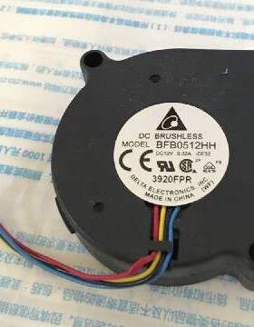 原装台达BFB0512HH.DC12V.0.32A.涡轮机 4线风扇