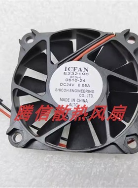 原装 ICFAN 6010 12V/24V 0.1A 6CM 2线 超薄散热风扇 0610-12/24