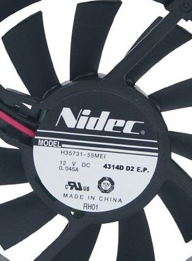 原装nidec 8cm  12V超薄静音 机箱风扇 2线 8015 H35731-55MEI