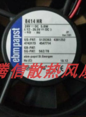原装德国Ebm-PAPST TYP8414HR 8CM 24V 5.8W 8025 变频器风扇