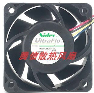 12V 0.94A H60T12BGA7 Nidec 4线 6025 PWM温控大风量风扇 6CM