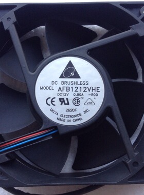 台达 AFB1212VHE 12038 12V 0.90A 12厘米 大风量双滚珠风扇