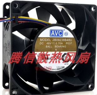 AVC 2B09238B48U 9038 48V 0.70A 9CM 4线 变频器散热风扇