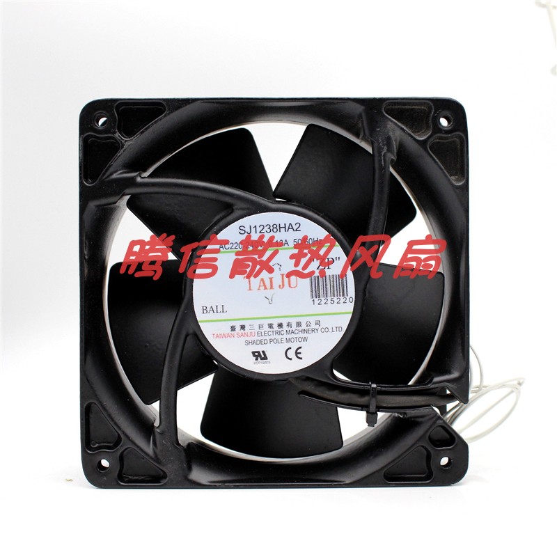 原装台湾三巨 SJ1238HA2 220V 双滚珠轴承12038散热风扇 轴流风机