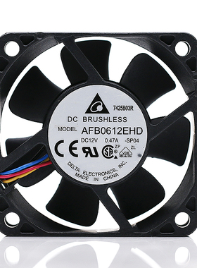 台达 DELTA AFB0612EHD 6020 6cm 12V 0.47A 双滚珠大风散热风扇