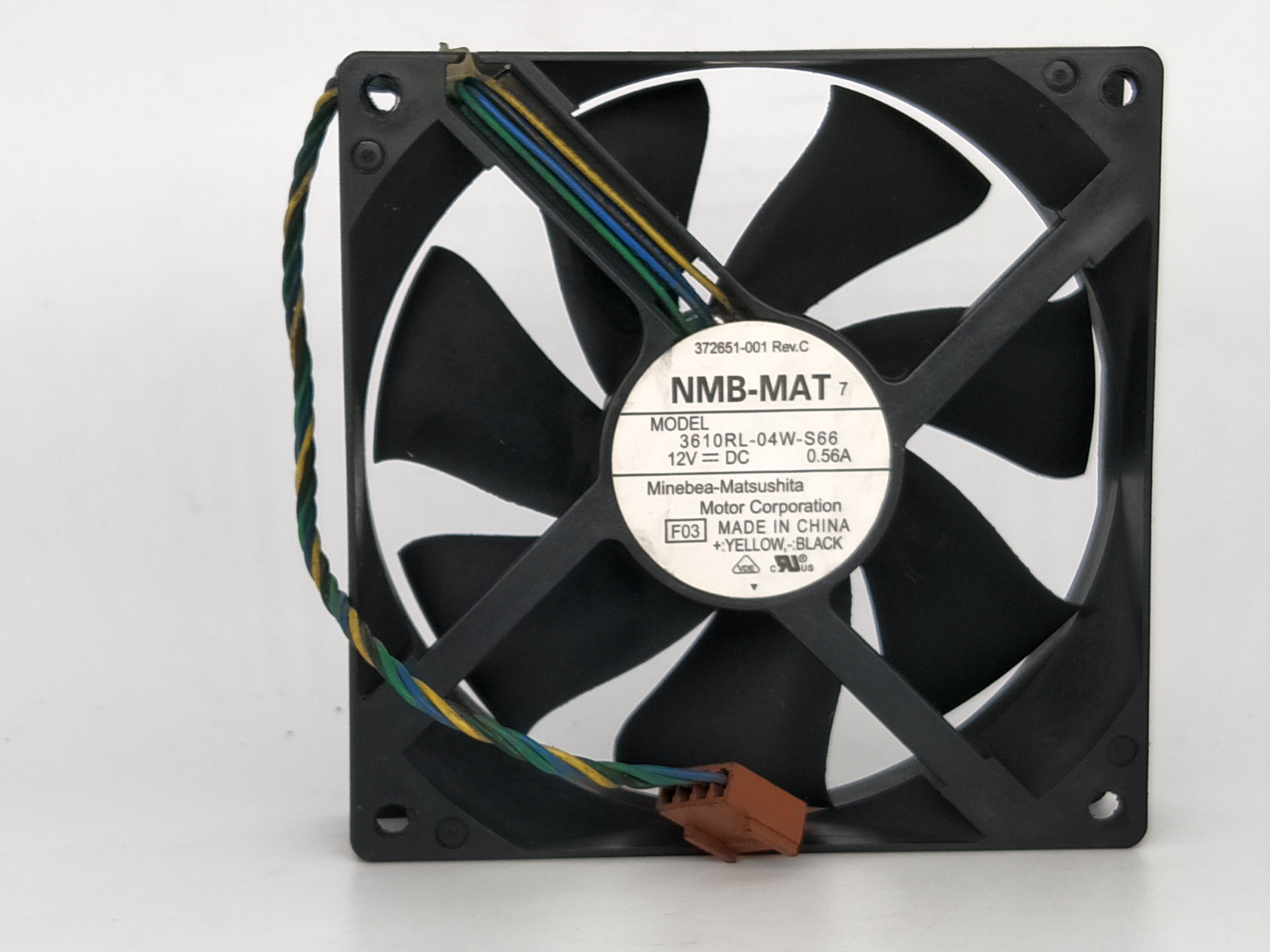 NMB-MAT 3610RL-04W-S66 12V 0.56A 9CM 9025 4针PWM温控调速风扇