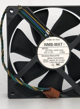 NMB-MAT 3610RL-04W-S66 12V 0.56A 9CM 9025 4针PWM温控调速风扇