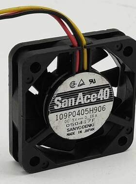SANYO 4010 4CM散热风扇USB静音 5V 0.16A 109P0405H906