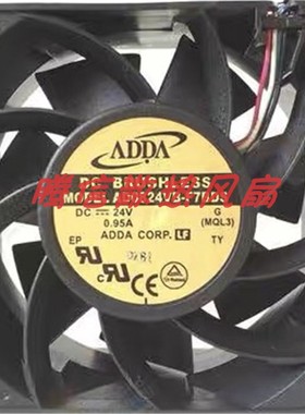 原装 ADDA  AD0824VB-F7BDS 8038 24V 0.95A双滚珠四线风扇