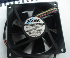 新瑞联 8025 8CM RDL8025B4 DC 48V 0.13A 4线 pwm温控 散热风扇