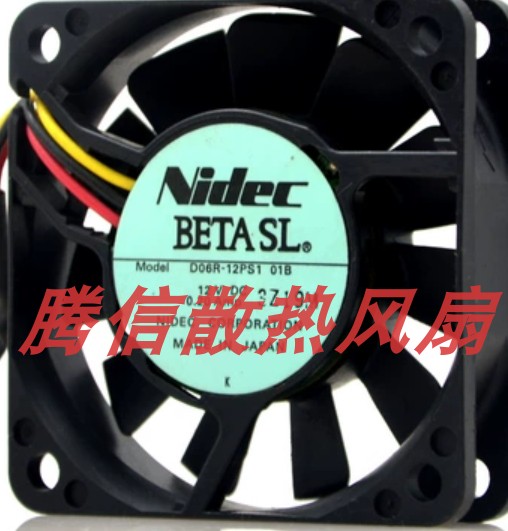 NIDEC D06R-12PS1 01B 12V 0.20A 6015 6cm 机箱散热风扇