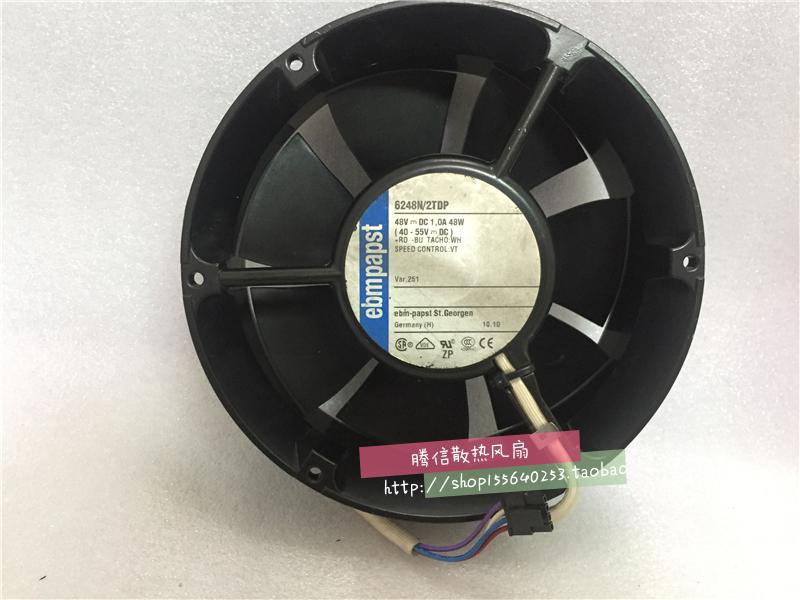 原装西德ebmpapst 6248N/2TDP 17251 48V 1A 48W调速散热风扇风机