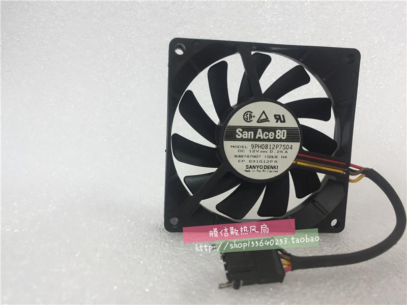 原装三洋9PH0812P7S04 12V0.26A 8015超薄四线PWM温控 双滚珠风扇
