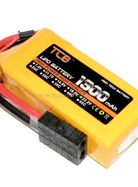 11.1V3S1300mAh聚合物锂电池TRX头35C遥控模型车大脚越野卡车升级