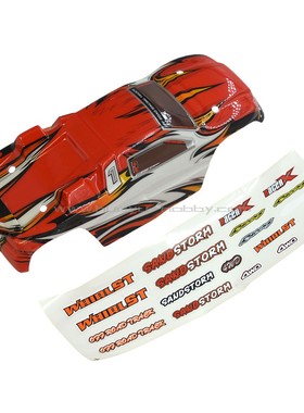 海博星hbx配件16305半卡车壳红+车身贴车尾 1/16遥控半卡16882原