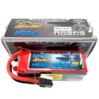 14.8V 4S 1550mAh 75C高倍率锂电池 TX60插头 遥控模型飞机直升机