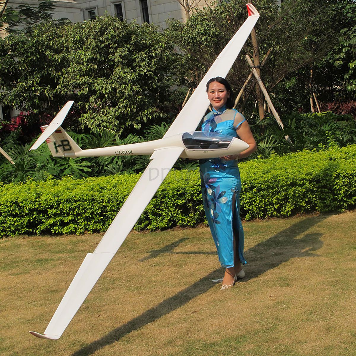 飞飞模型LS8无动力玻璃钢滑翔机