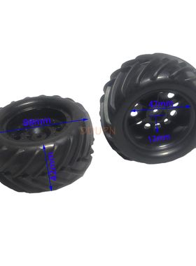 HSP高速模型配件 86017NK卡车轮胎组黑色轮毂 1/16遥控车 升级