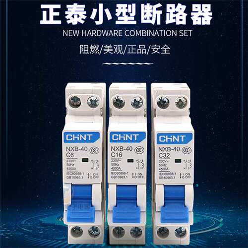正泰小型断路器 NXB-40 2016新款 1P+N 双进双出空气开关实体