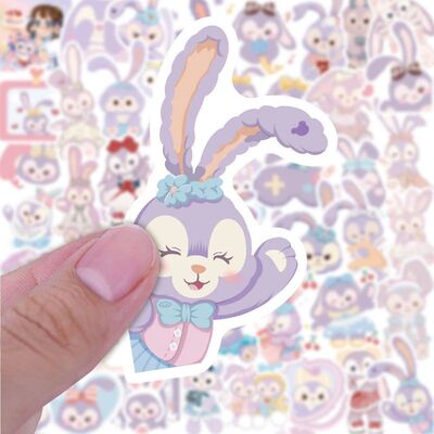 星黛露贴纸50枚可爱卡通电脑电动车手机壳文具盒diy装饰防水贴画