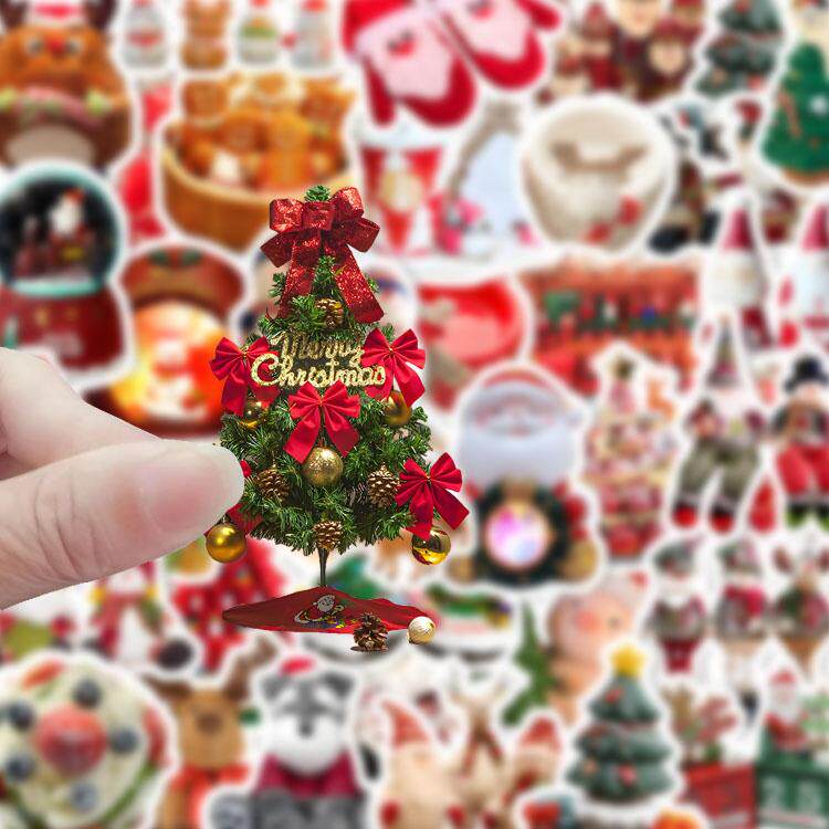圣诞节贴纸可爱卡通防水