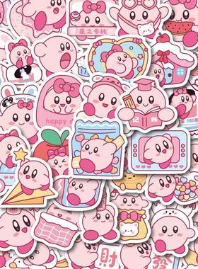200张星之卡比可爱行李箱贴纸diy水杯文具创意装饰无痕防水粘贴画