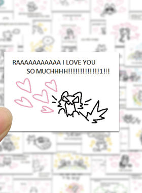 128张Kitten小猫韩国ins风贴纸简约贴画diy手账手机装饰防水贴纸