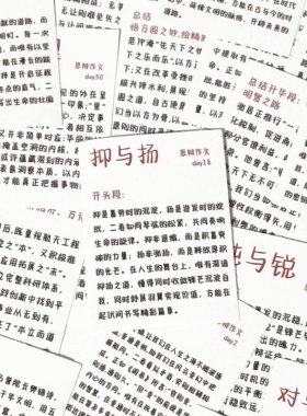 新款54张语文议论文思辨作文金句素材高分写作笔记本手账diy贴纸