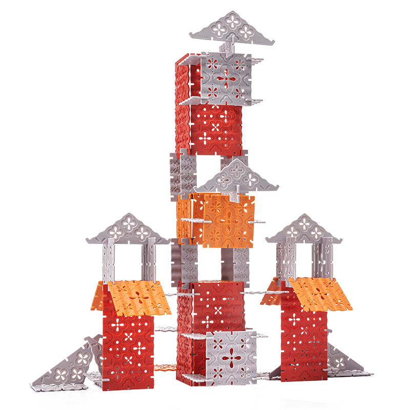 臺(tái)灣WEPLAY進(jìn)口幼兒園玩具兒童拼插建構(gòu)積木藝磚逸瓦大型積塑3歲