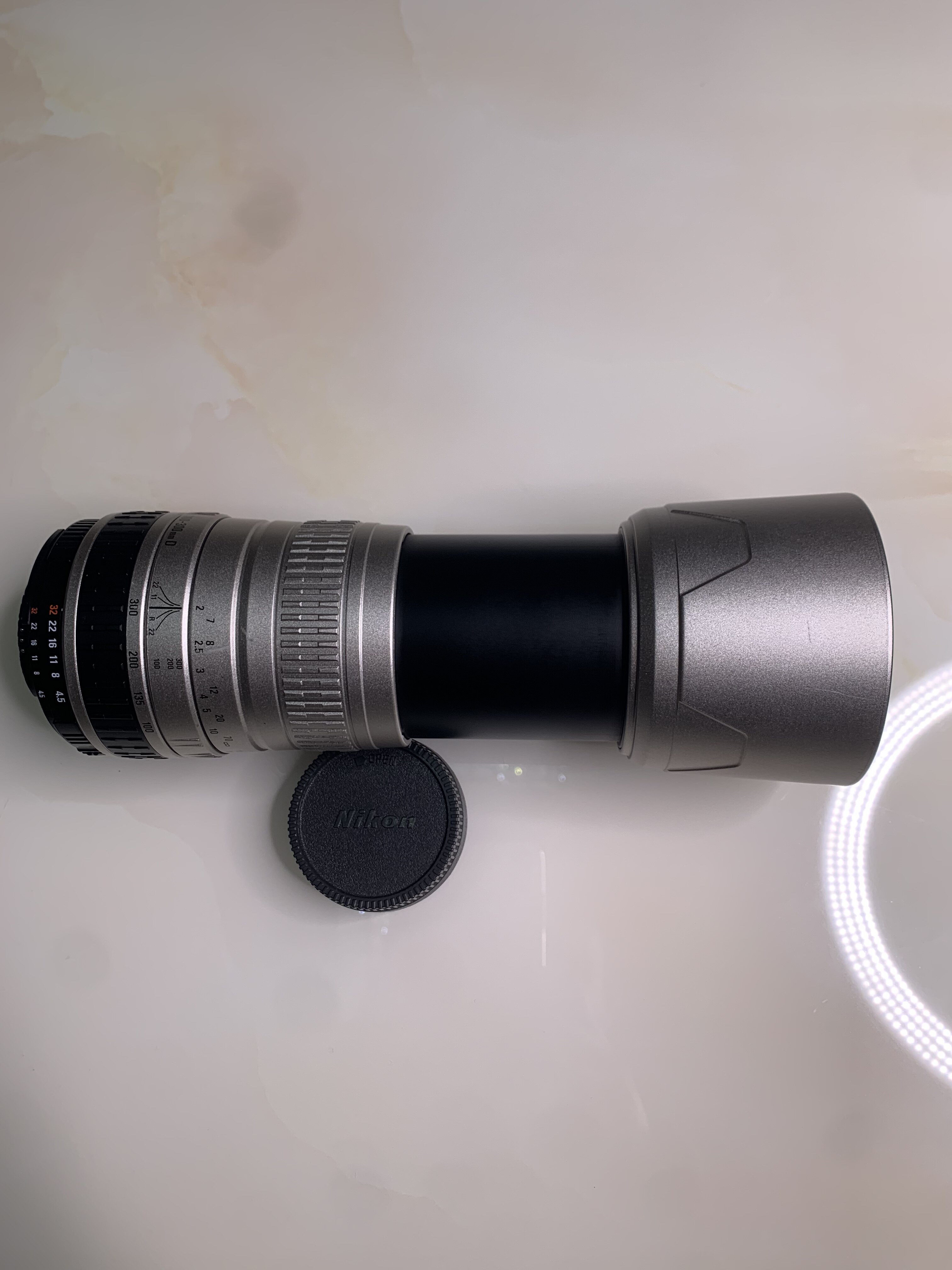尼康F口适马100-300mmD/4.5-6.7长焦自动镜头高端银头D头拍鸟利器