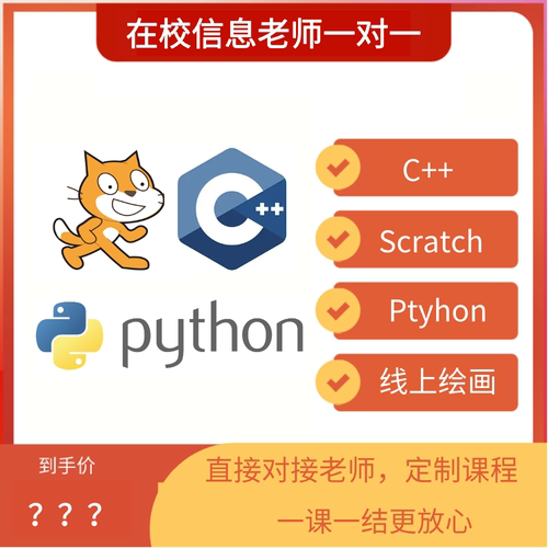 C++信息奥赛Scratch创意编程Python少儿编程一对一直播线上课程